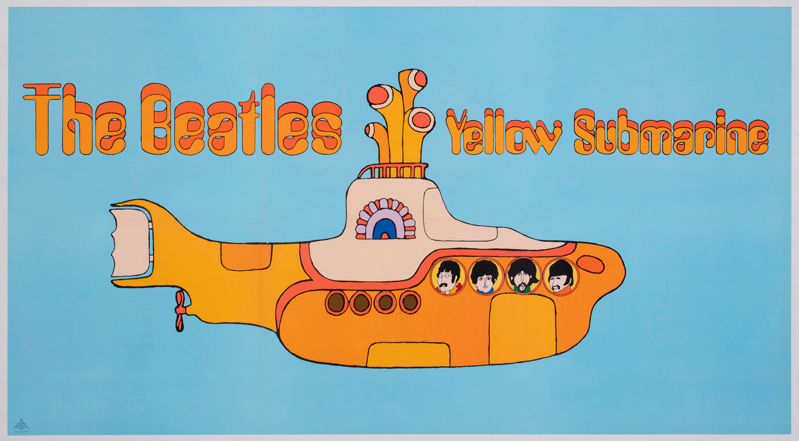 Yellow Submarine 1968 Capitol Records Poster Heinz Edelmann