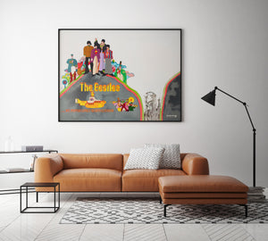 Yellow Submarine 1968 UK Quad Advance Film Poster Heinz Edelmann