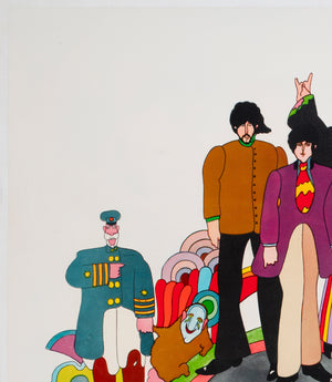 Yellow Submarine 1968 UK Quad Advance Film Poster Heinz Edelmann - detail