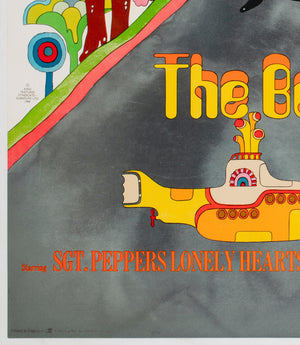 Yellow Submarine 1968 UK Quad Advance Film Poster Heinz Edelmann - detail
