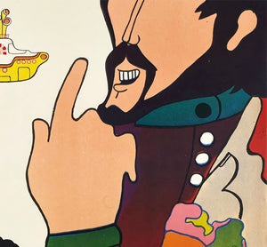 Yellow Submarine 1970 Polish A1 Film Poster Zygmunt Bobrowski - detail