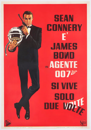 You Only Live Twice 1967 Italian 1 Sheet Film Movie Poster, Robert McGinnis James Bond