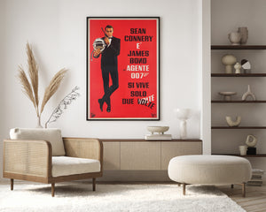 You Only Live Twice 1967 Italian 1 Sheet Film Movie Poster, Robert McGinnis James Bond
