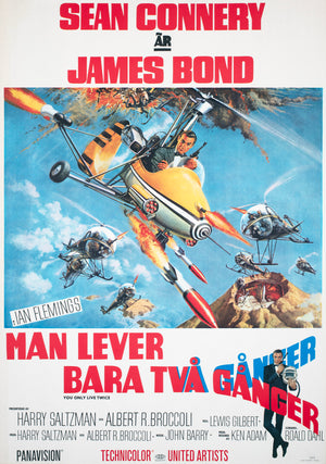 You Only Live Twice 1967 Swedish Film Poster Frank McCarthy