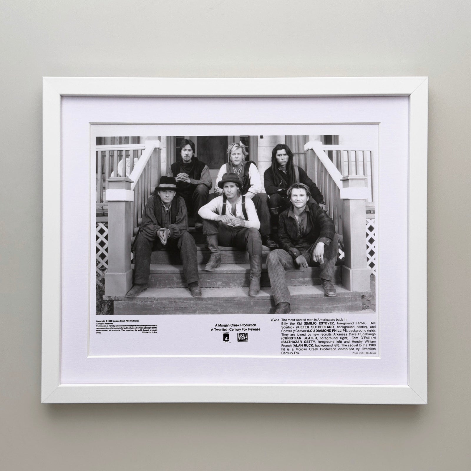 Young Guns 1988 Publicity Film Movie Press Still Framed