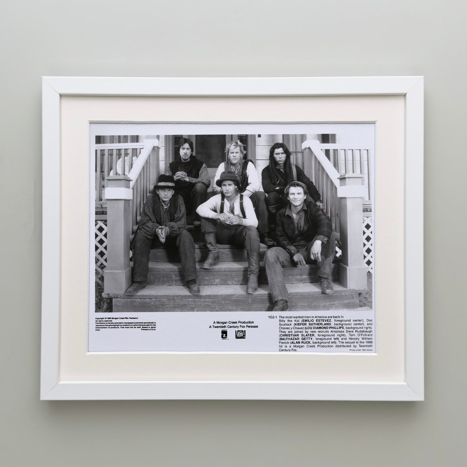 Young Guns 1988 Publicity Film Movie Press Still Framed