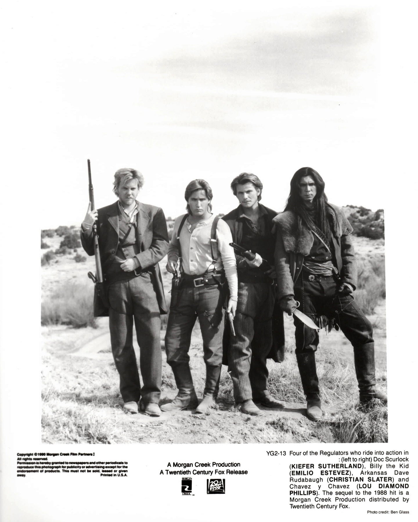Young Guns 1988 Publicity Film Movie Press Still Framed