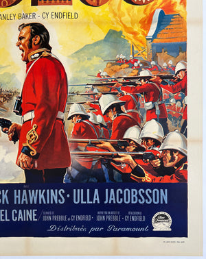 Zulu 1964 French Grande Film Movie Poster, Roger Soubie - detail