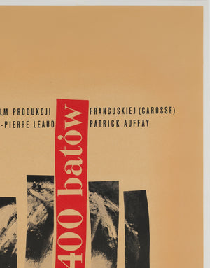 400 Blows 1960 Polish Film Poster, Swierzy - detail