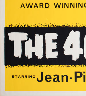 400 Blows 1960s UK Quad Film Movie Poster, Truffaut - detail