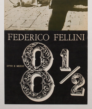 8 1/2 1965 Japanese Press Sheet Film Poster