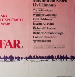 A Bridge Too Far 1977 UK Quad Film Poster