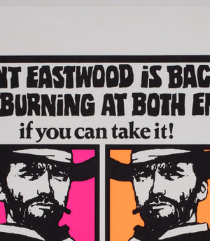 A Fistful of Dollars / For a Few Dollars More R1969 UK Quad Double Bill Film Movie Poster - detail