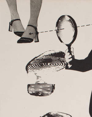 A Shot in the Dark 1970 Czech A3 Film Poster, Sebek, Pink Panther - detail