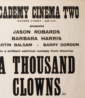 A Thousand Clowns 1966 Academy Cinema UK Quad Film Poster, Strausfeld - detail