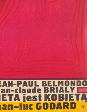 A Woman Is a Woman (Une femme est une femme) 1967 Polish A1 Film Poster, Starowieyski - detail