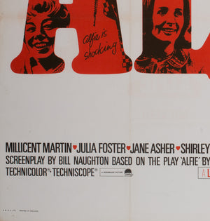 Alfie 1966 UK Quad Film Poster