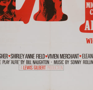 Alfie 1966 UK Quad Film Poster