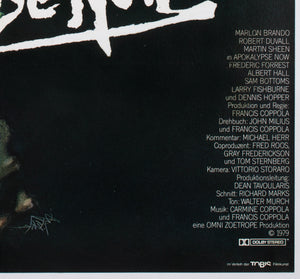 Apocalypse Now 1979 German A1 Style C Film Movie Poster, Bob Peak - detail