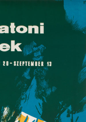 Balaton weeks Balatoni hetek 1959 Hungarian Travel Poster, Ernie Sandor - detail