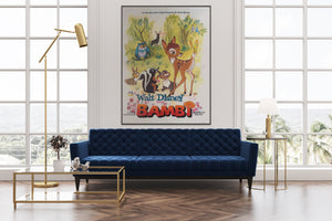 Bambi 1960s French Grande Film Movie Poster Disney