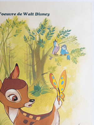 Bambi 1960s French Grande Film Movie Poster Disney - detail