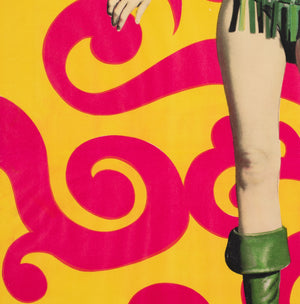 Barbarella 1968 Argentinian 1 Sheet Film Poster - detail