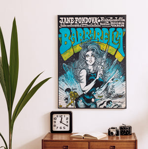 Barbarella 1971 Czech A1 Film Movie Poster, Saudek