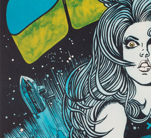 Barbarella 1971 Czech A1 Film Movie Poster, Saudek - detail