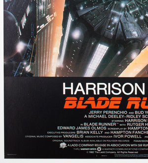 Blade Runner 1982 US 1 Sheet Film Poster, Alvin - detail