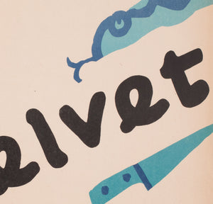 Blue Velvet 1987 Polish B1 Film Movie Poster, Jan Mlodozeniec - detail