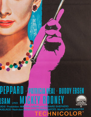 Breakfast at Tiffany's 1962 German A1 Film Poster, Peltzer - detail
