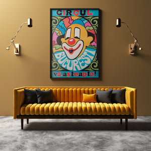 Bucharest Clown 1974 Romanian Circus poster, Cioca