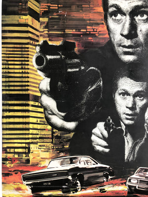 Bullitt 1968 French Grande Film Poster, Saukoff - detail