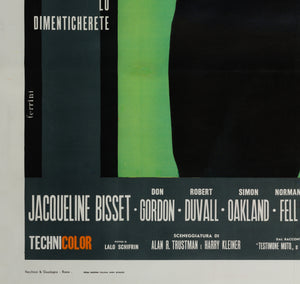 Bullitt 1968 Italian 4 Fogloi Film Poster, Renato Ferrini - detail