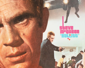 Bullitt 1968 Japanese B2 Film Poster Steve McQueen - detail