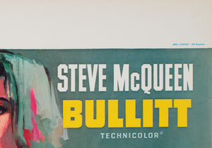 Bullitt R1970s Belgian Film Movie Poster, Raymond Elseviers - detail