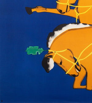 CYRK Bowing Horses 1965 Polish Circus Poster, Penciak - detail