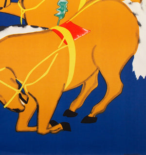 CYRK Bowing Horses 1965 Polish Circus Poster, Penciak - detail