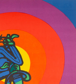 CYRK Circus Cowboy Acrobat R1976 Polish Circus Poster, Bocianowski - detail