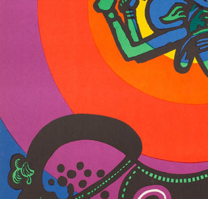 CYRK Circus Cowboy Acrobat R1976 Polish Circus Poster, Bocianowski - detail