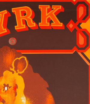 CYRK Lion Lovers 1975 Polish Circus Poster, Swierzy - detail