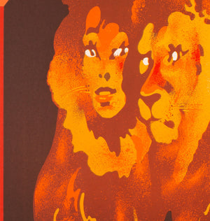 CYRK Lion Lovers 1975 Polish Circus Poster, Swierzy - detail