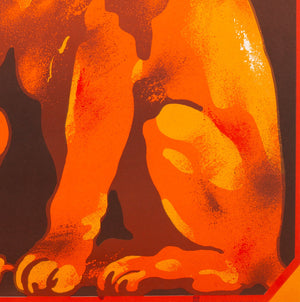 CYRK Lion Lovers 1975 Polish Circus Poster, Swierzy - detail