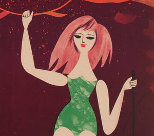 CYRK Lion Tamer 1960s Polish Circus Poster, Srokowski - detail