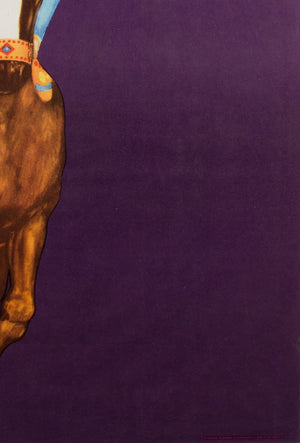 Polish CYRK Poster - Horse Riding Acrobat R1982, Urbaniec - detail