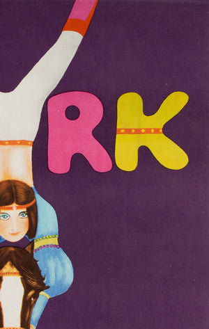 Polish CYRK Poster - Horse Riding Acrobat R1982, Urbaniec - detail