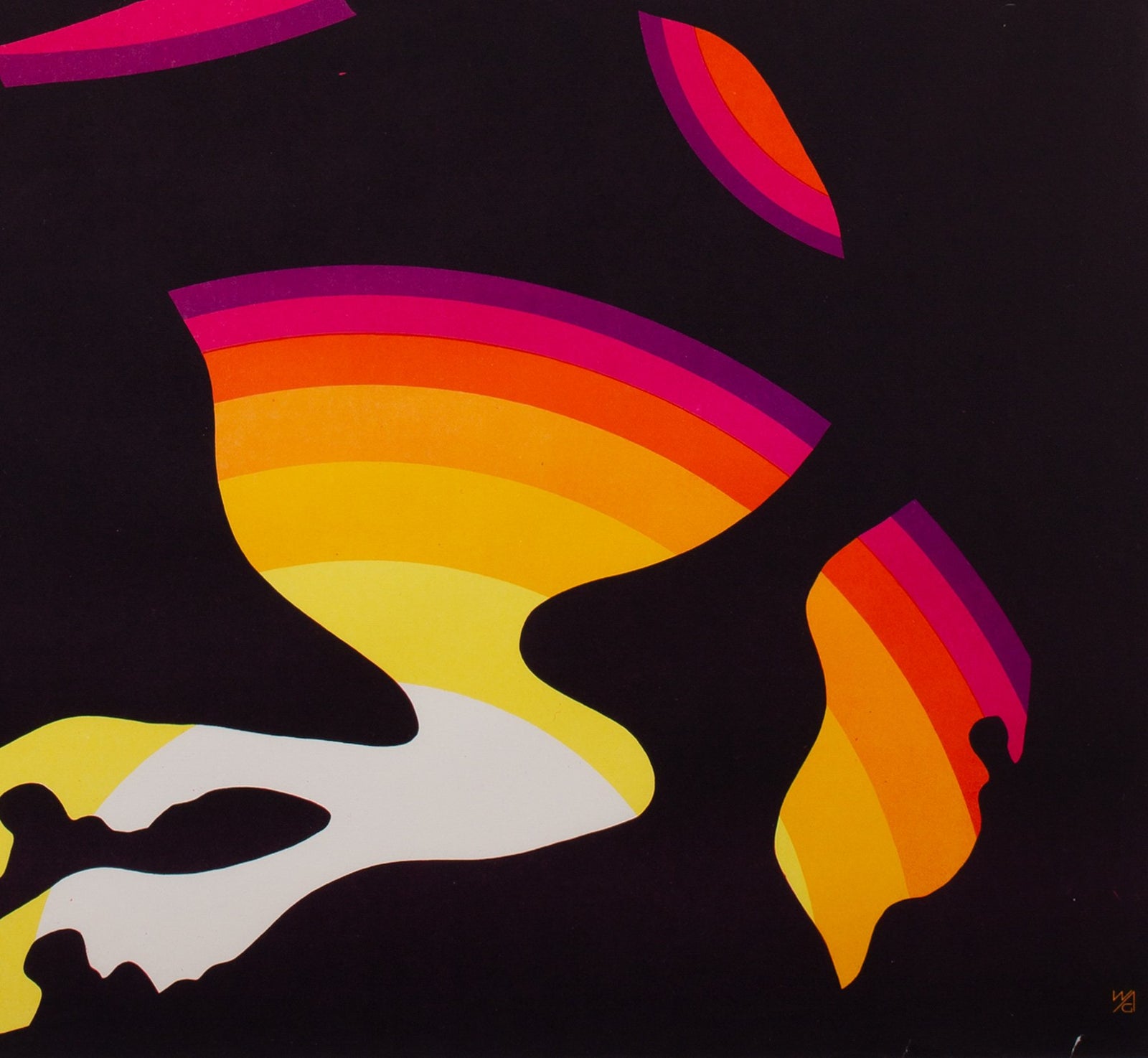 CYRK Horse Rearing 1969 Polish Circus Poster, Janowski - detail