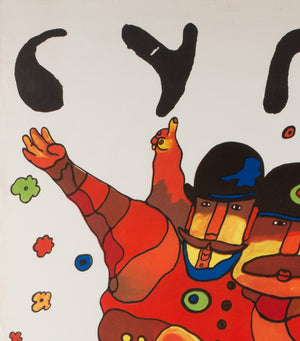 Polish CYRK Poster - Unicycle Gents 1974, Sawka