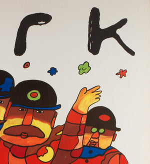 Polish CYRK Poster - Unicycle Gents 1974, Sawka